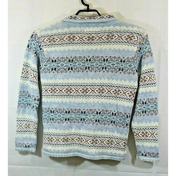 Tiara International Aztec Cardigan Vintage Full Zip Southwestern Sweater Size M - Picture 3 of 4
